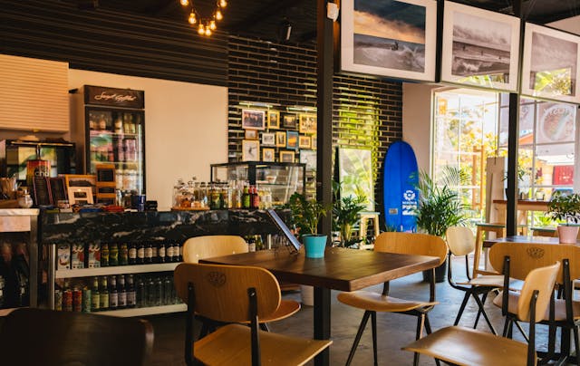 inside a cafe