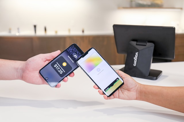 phones making a purchase with app