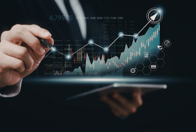 looking at market data and analytics