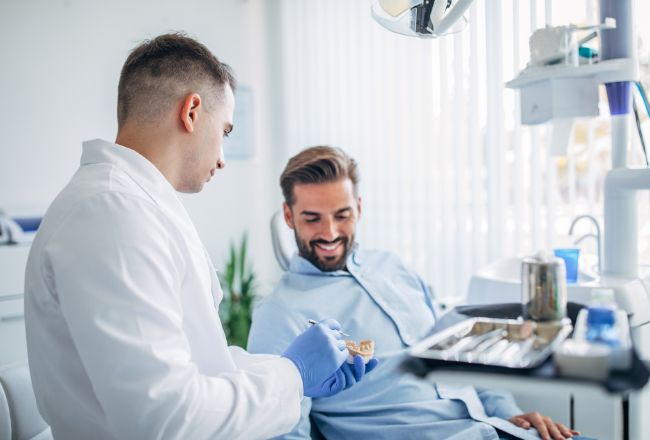 dental tech with patient