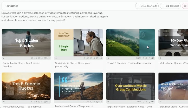 ready to use templates
