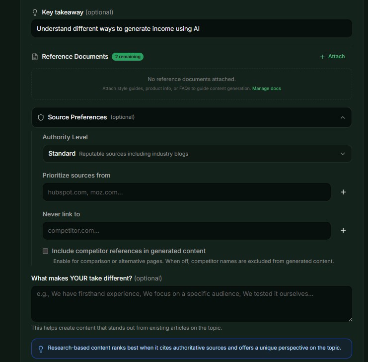 2nd part of choosing a keyword