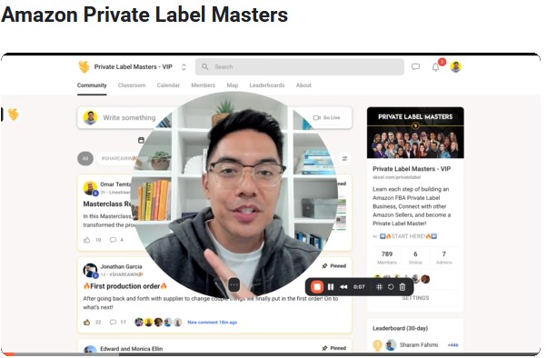 amazon private label masters on skool