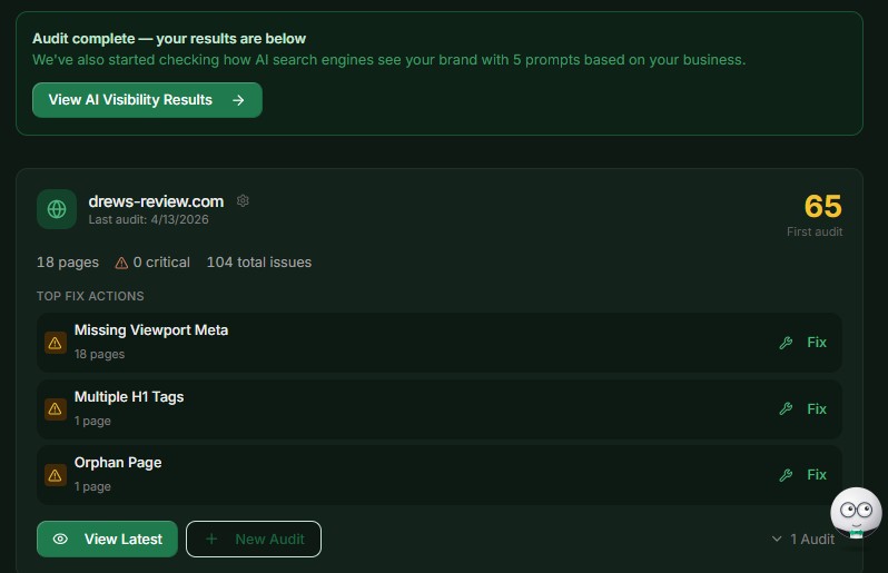 audit complete - results are here