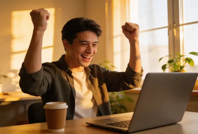 entrepreneur making money online with AI