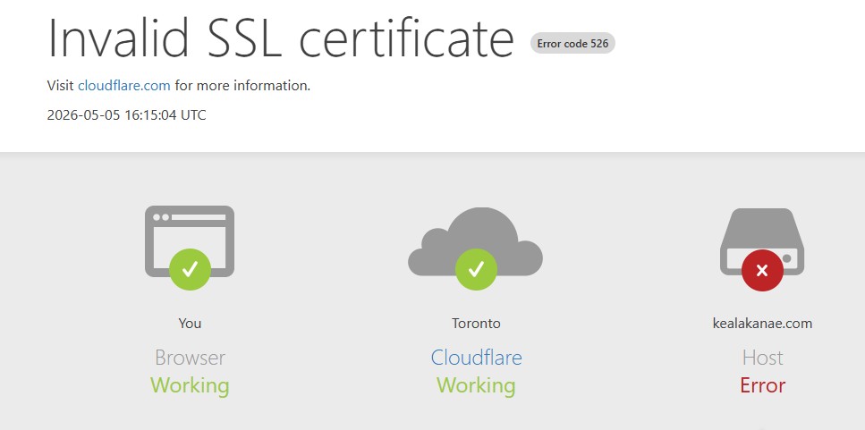 invalid certificate