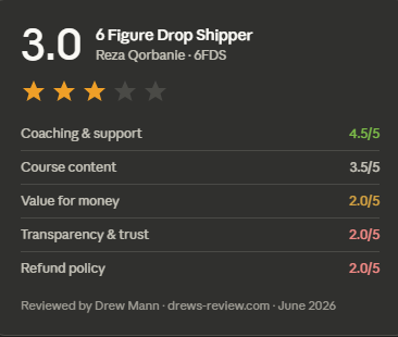 6 Figure Drop Shipper Rating