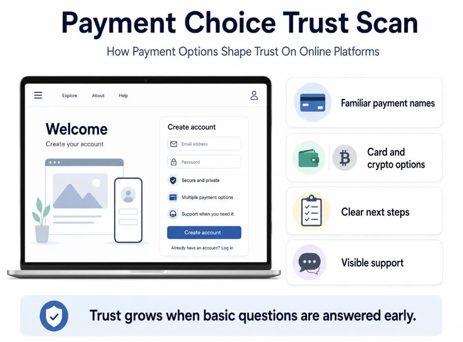 payment choice trust scan Payment trust scan infographic