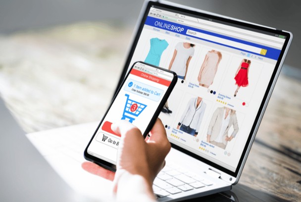 a person shopping online with a mobile phone