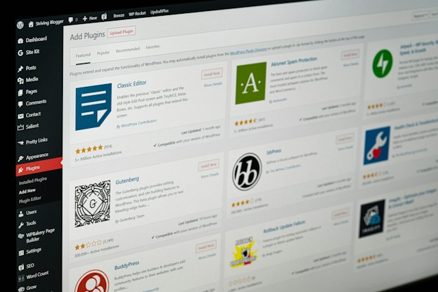 A computer screen displaying the WordPress plugin installation page