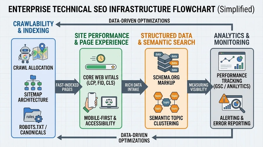 Enterprise Technical SEO Foundation infographic