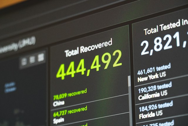 a close up of a screen with numbers