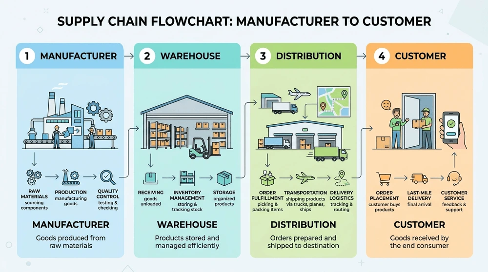 supply-chain-logistics-flowchart-manufacturer-to-customer